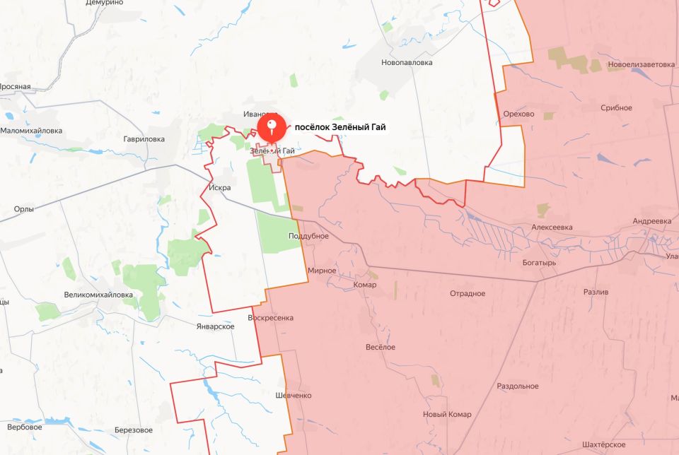 Министерство обороны России сообщает об освобождении населенных пунктов Зелёный Гай Донецкой народной республики и Малиновка Днепропетровской области Министерство обороны России сообщает об освобождении населенных пунктов Зелёный Гай Донецкой народной республики и Малиновка Днепропетровской области