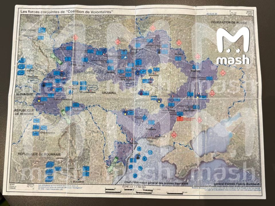 Юрий Баранчик: В сети появился план оккупации Украины «коалицией желающих», некая карта под заголовком Les forces conjointes de «Coalition de Volontaires»