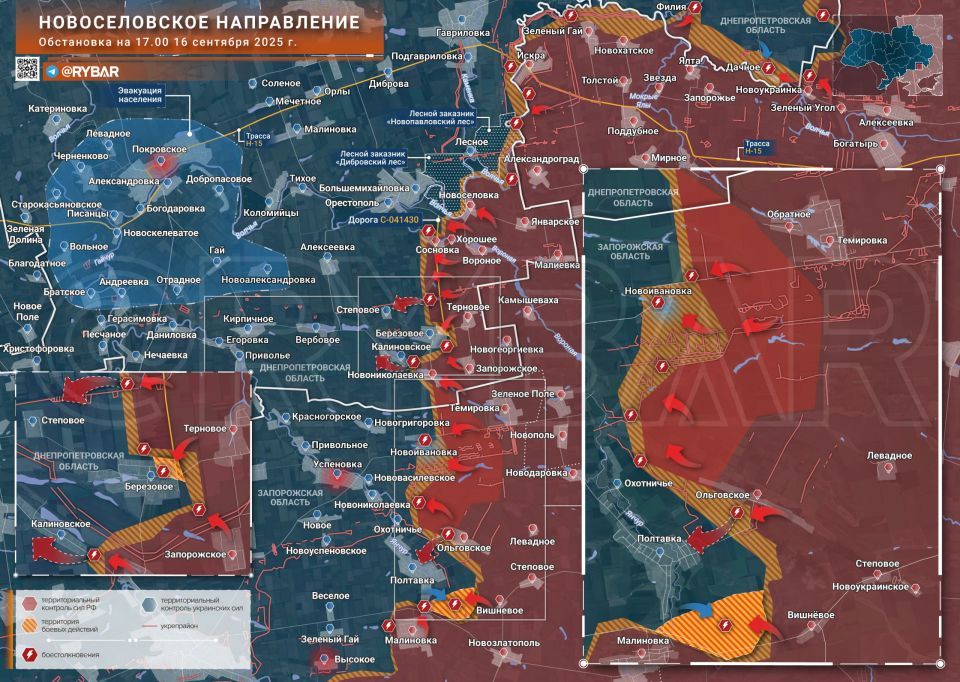 Фронтовая сводка Рыбаря по зоне ответственности группировки войск "Восток"